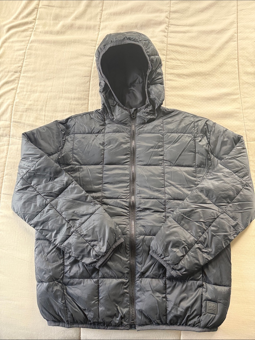 GAP Black Hooded Puffer Jacket